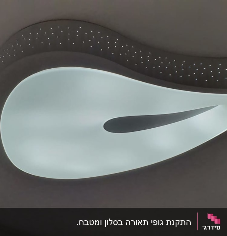 גוף תאורה מעוצב עם תאורה פנימית